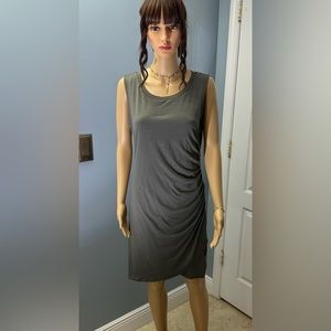 NWT AVLN STUDIO Lane Ruched Knit Fitted Dress M Olive